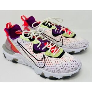Nike React Mens Shoe Sz 10.5 Vision Barely Volt Laser Crimson Running CD4373-102